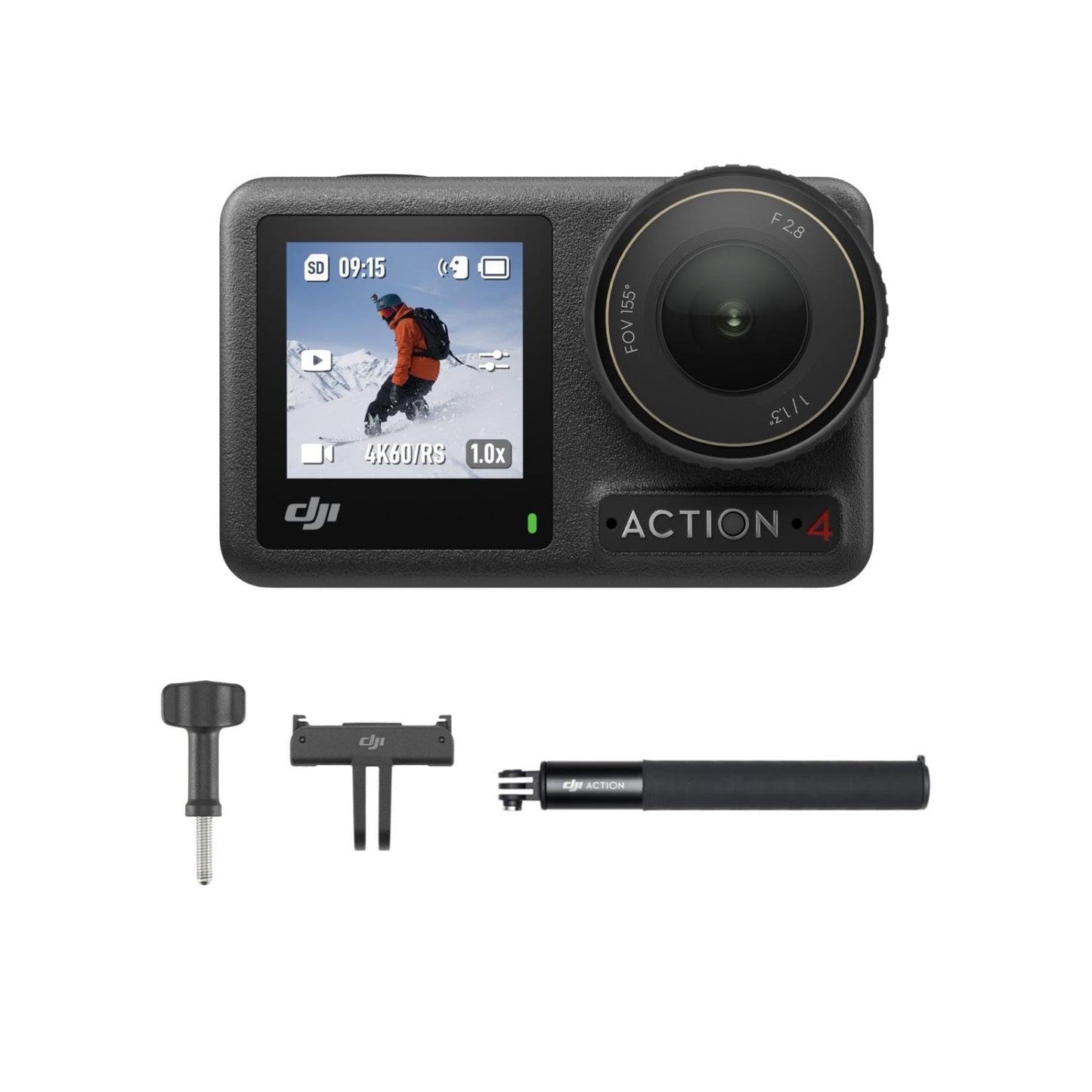 DJI Osmo Action 4 Standard Combo - 4K/120fps Waterproof Action Camera with a 1/1.3-Inch Sensor, Stunning Low-Light Imaging, 10-bit & D-Log M Color Performance, Long-Lasting 160 Mins, Outdoor Camera