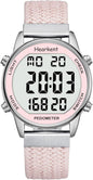 Hearkent Pedometer Watch for Women, Step Tracker with Calories Counter, Non Bluetooth Pedometer Watch, 30M Waterproof, LCD Large Number Display Wrist Watch for Walking and Daily Activity