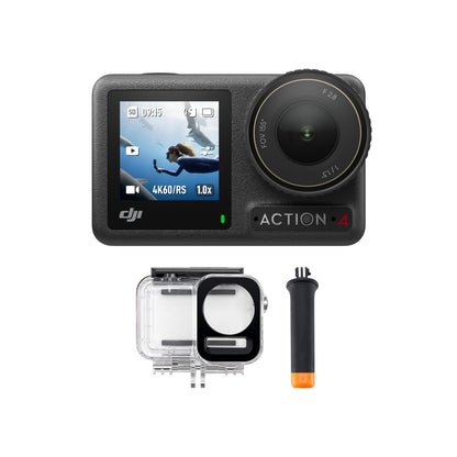 DJI Osmo Action 4 Standard Combo - 4K/120fps Waterproof Action Camera with a 1/1.3-Inch Sensor, Stunning Low-Light Imaging, 10-bit & D-Log M Color Performance, Long-Lasting 160 Mins, Outdoor Camera