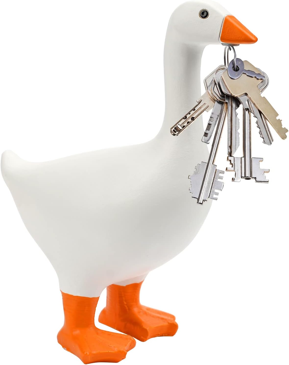 Pipihome Magnetic Goose Duck Key Holder Cute Resin Goose Duck Statue Key Storage Ducks Gifts Figurine Desk Ornaments Kawaii House Home Room Decor Accessories for Home