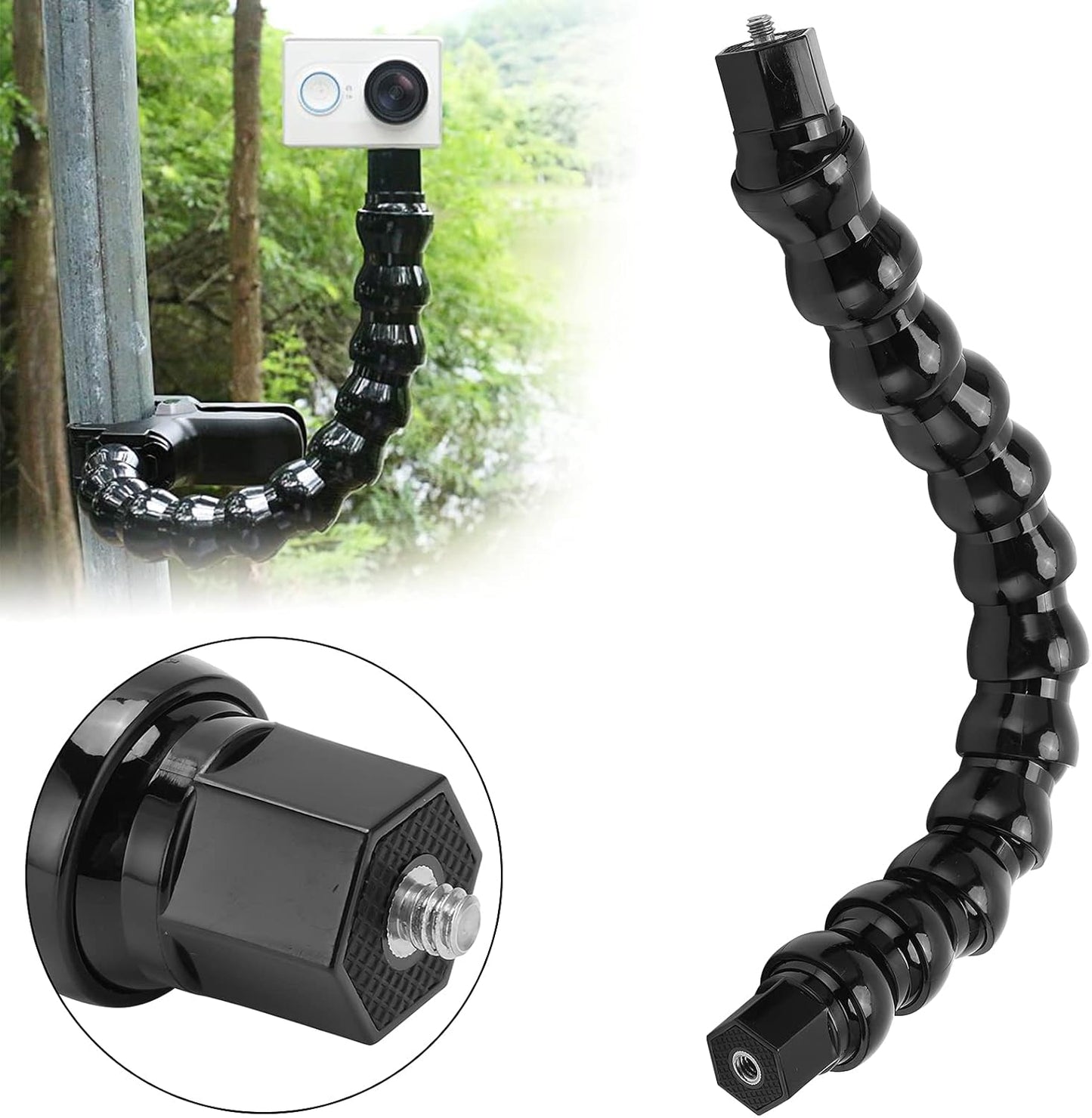 BigKing 8 Sections Gooseneck Jaws, Gooseneck Mount for GoPro Hero,