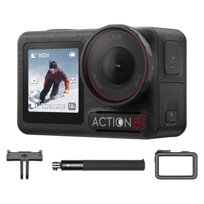 DJI Osmo Action 5 Pro Adventure Combo, Action Camera 4K With 1/1.3" sensor, 12h Extended Battery Life With 3 Batteries, Stabilization, Dual OLED Touchscreens, Mini Action Camera for Travel, Vlog