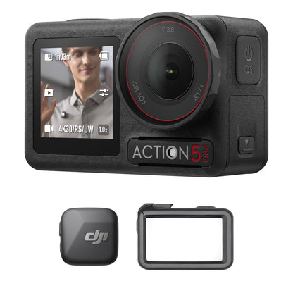 DJI Osmo Action 5 Pro Adventure Combo, Action Camera 4K With 1/1.3" sensor, 12h Extended Battery Life With 3 Batteries, Stabilization, Dual OLED Touchscreens, Mini Action Camera for Travel, Vlog