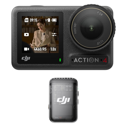 DJI Osmo Action 4 Standard Combo - 4K/120fps Waterproof Action Camera with a 1/1.3-Inch Sensor, Stunning Low-Light Imaging, 10-bit & D-Log M Color Performance, Long-Lasting 160 Mins, Outdoor Camera