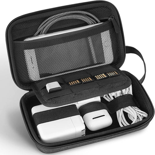 JETech Travel Accessories Organizer Case, Gadget Pouch Portable Electronic Pouch for MacBook Power Adapter, Cable, Stylus Pen, SD Card, Power Bank, USB Flash Drive