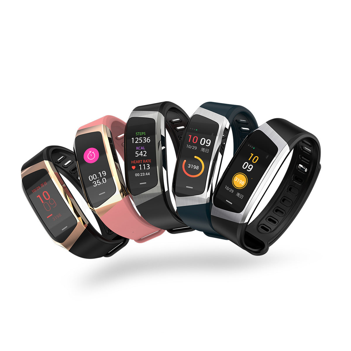 Smart Color Screen Bracelet Sports Pedometer Track Heart Rate Blood Pressure Monitoring Personalized  Bracelet