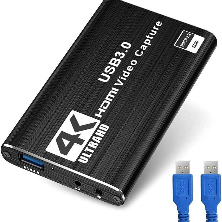 4K HDMI USB3.0 Capture Card Video Capture Device Portable Video Recording Game Streaming Live